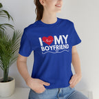 I Love My Boyfriend Shirt | Couple Love T-Shirt, Pair Girlfriend Boyfriend Matching Shirt
