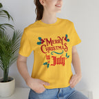Merry Christmas in July Shirt | Christmas in July Statement T-Shirt