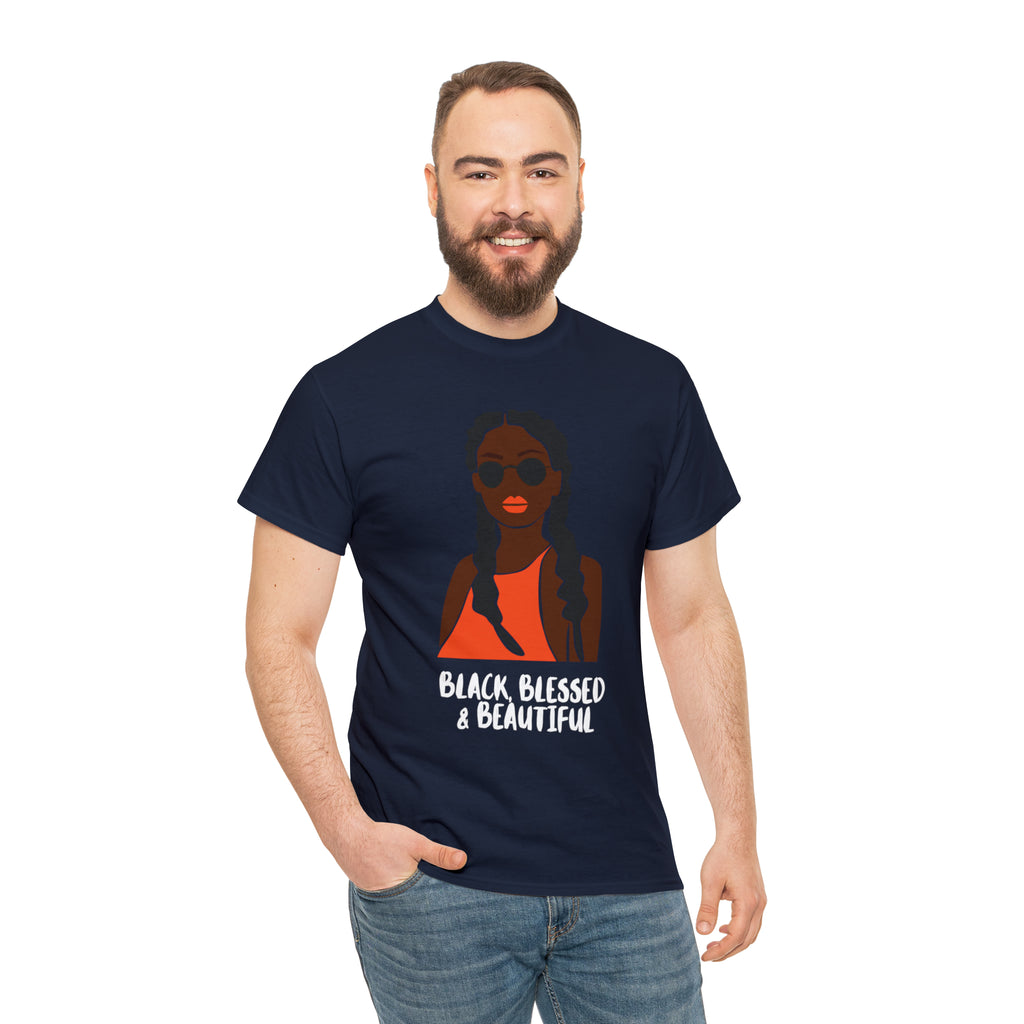 Black Blessed And Beautiful Shirt | Empowered & Beautiful Cotton T-shirt