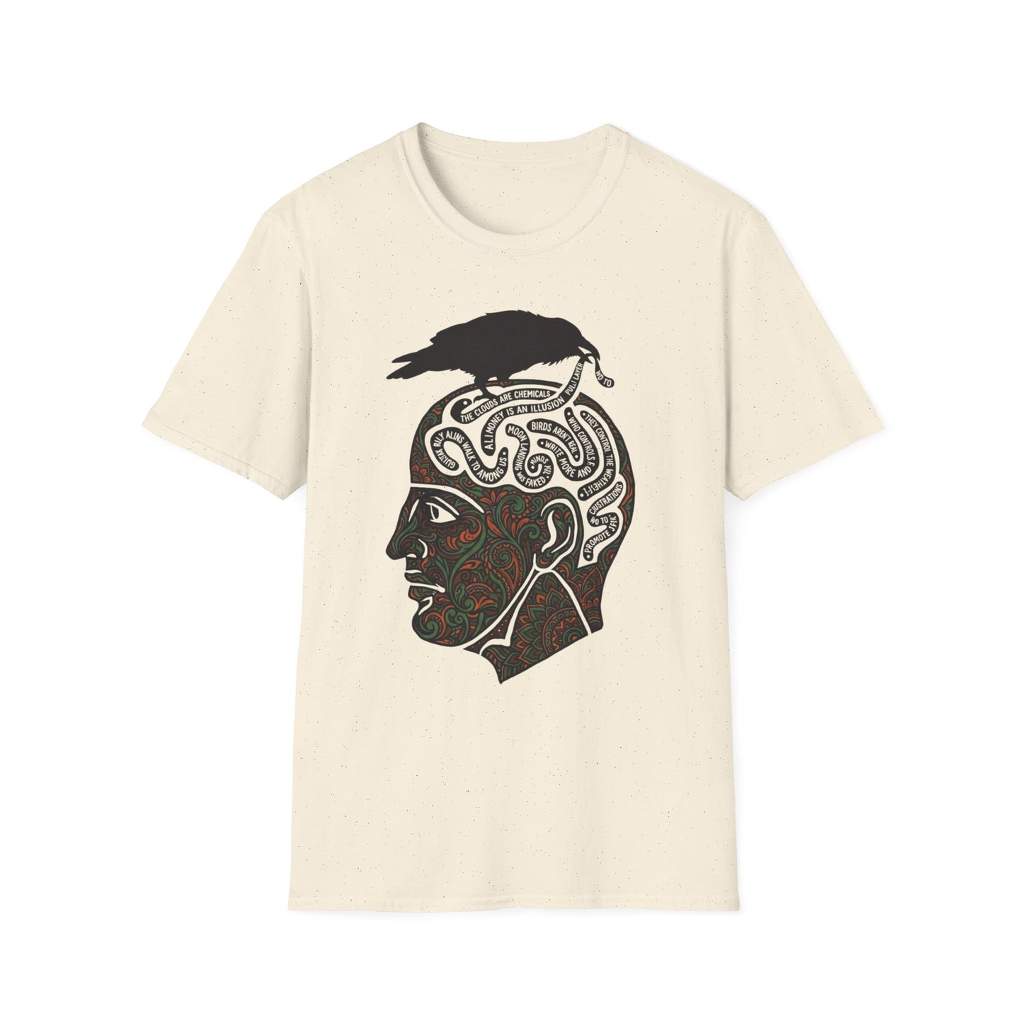 Raven & Mind Maze T-Shirt — Brain Anatomy Graphic Tee