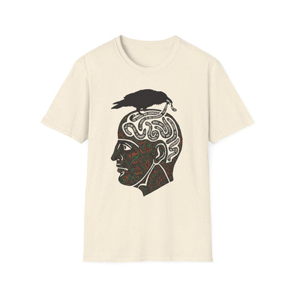Raven & Mind Maze T-Shirt — Brain Anatomy Graphic Tee