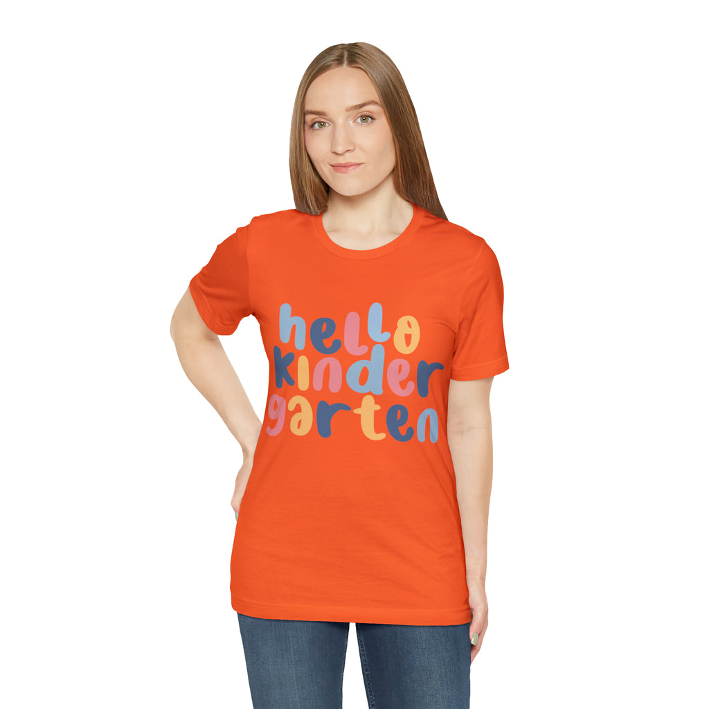 Hello Kindergarten School Shirt | First day of School Unisex T-Shirt