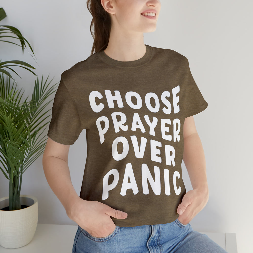 Prayer Over Panic Unisex Shirt | Religious Shirt for Prayers