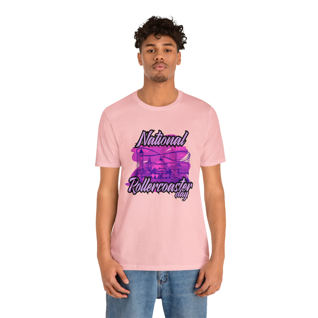 National Rollercoaster Day Pink Shirt | Carnival Ride T-Shirt