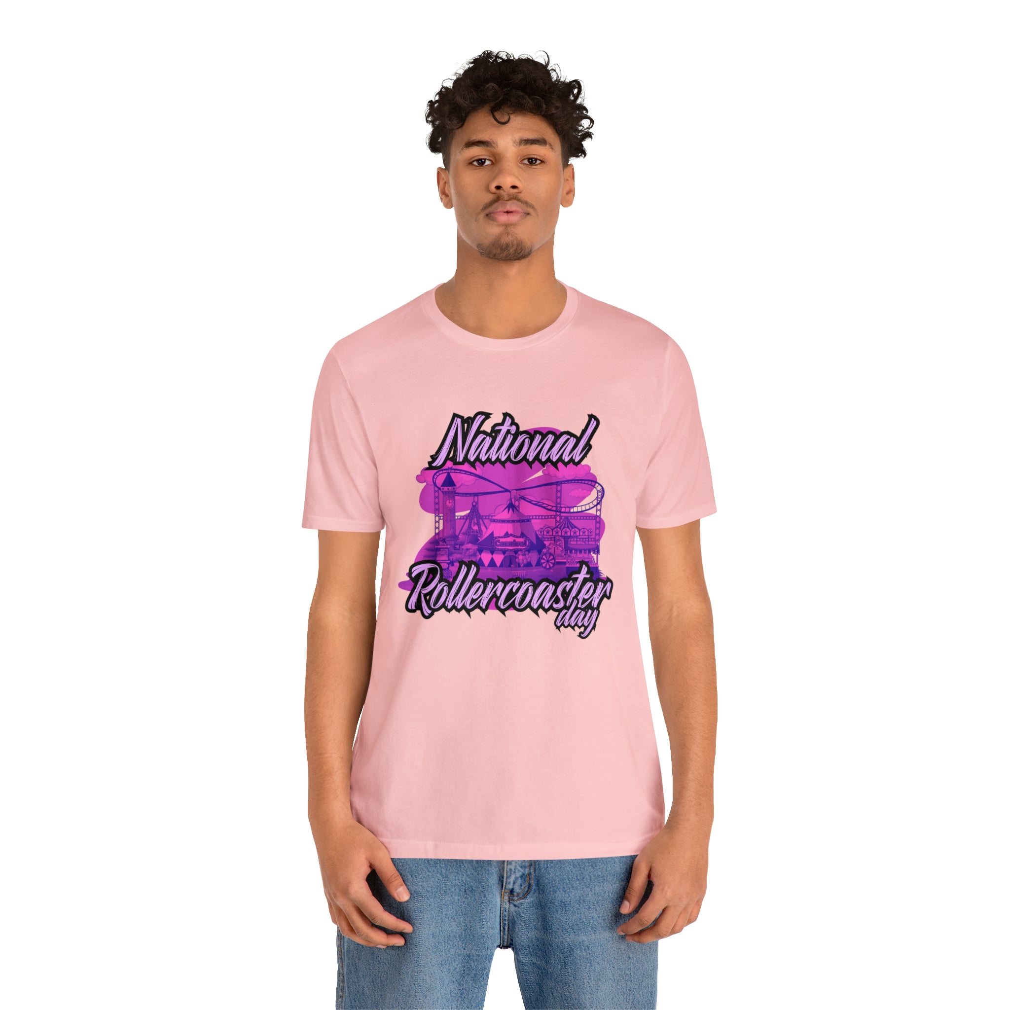 National Rollercoaster Day Pink Shirt | Carnival Ride T-Shirt