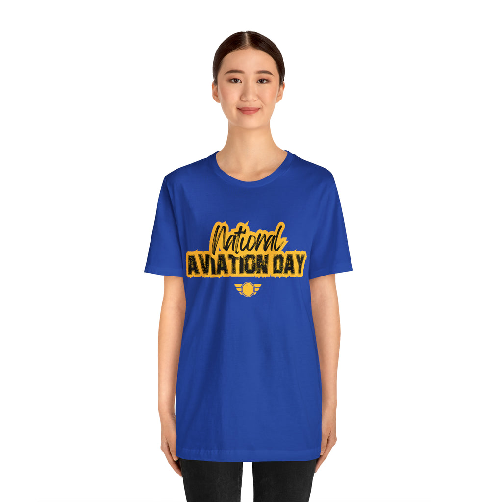 National Aviation Day Yellow Shirt | Airplane Pilot T-Shirt