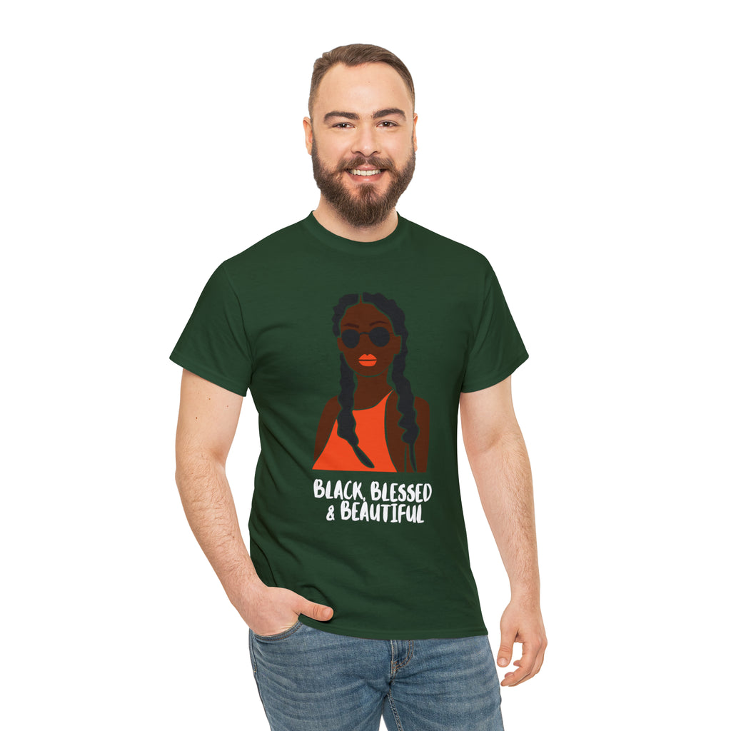 Black Blessed And Beautiful Shirt | Empowered & Beautiful Cotton T-shirt