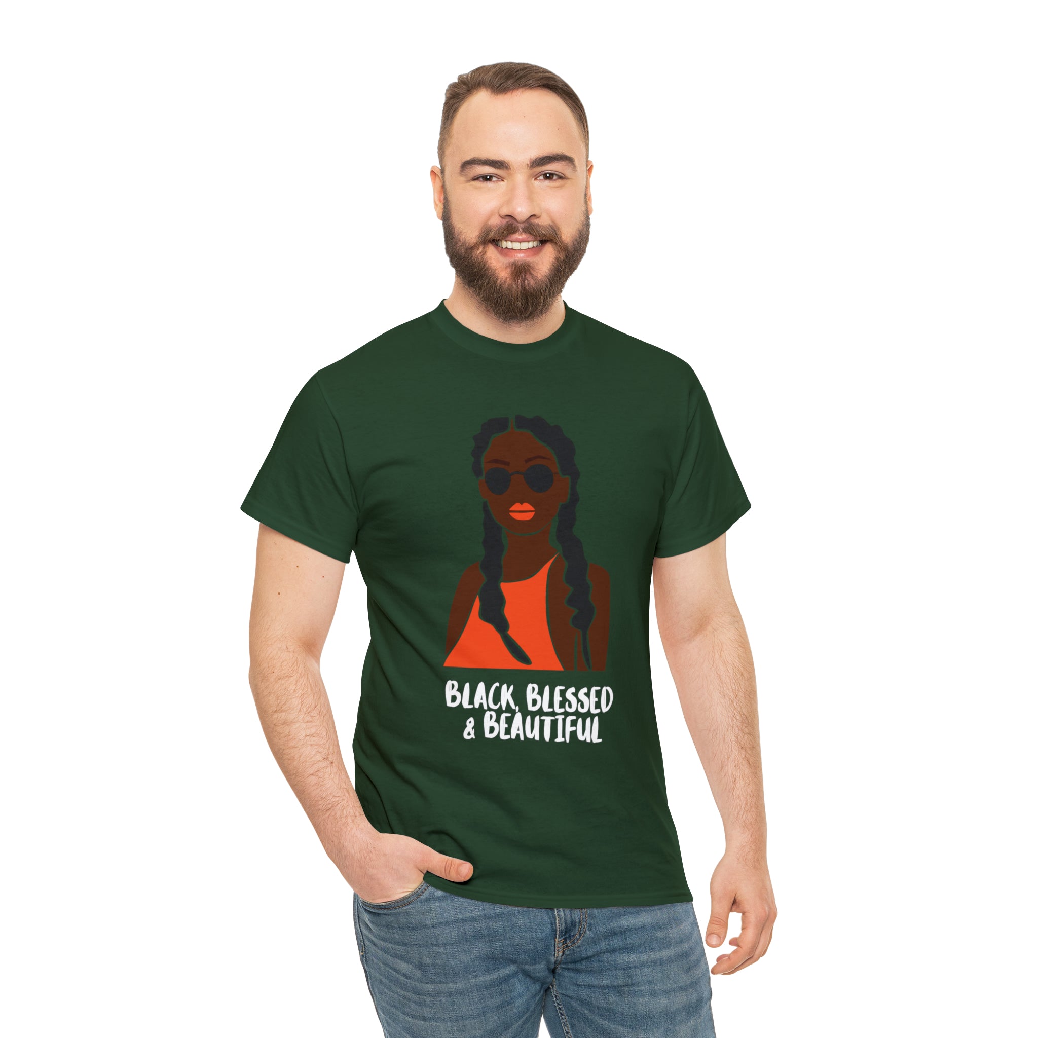 Black Blessed And Beautiful Shirt | Empowered & Beautiful Cotton T-shirt