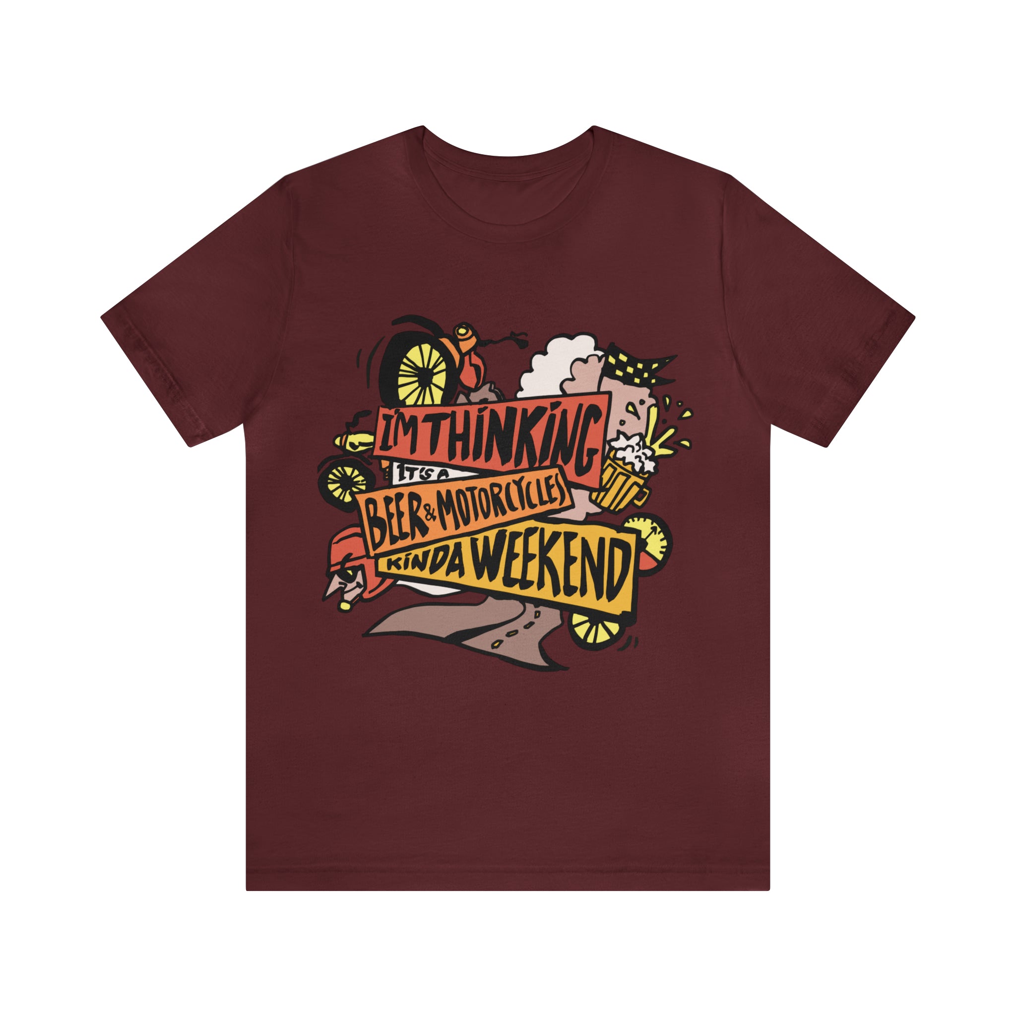 Beer and Motorcycle Shirt | Drink Beer Unisex T-Shirt
