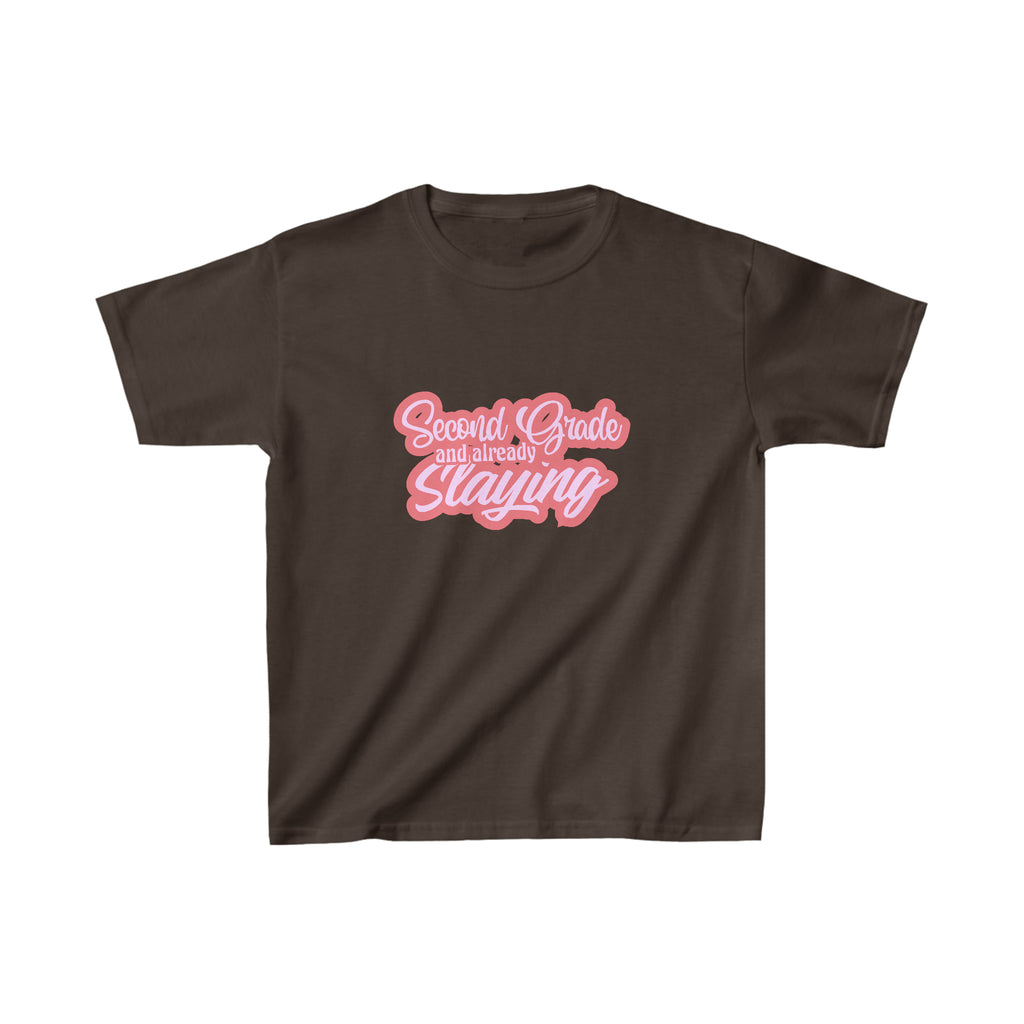 Slaying in Second Grade Shirt | School Kids Heavy Cotton™ Tee