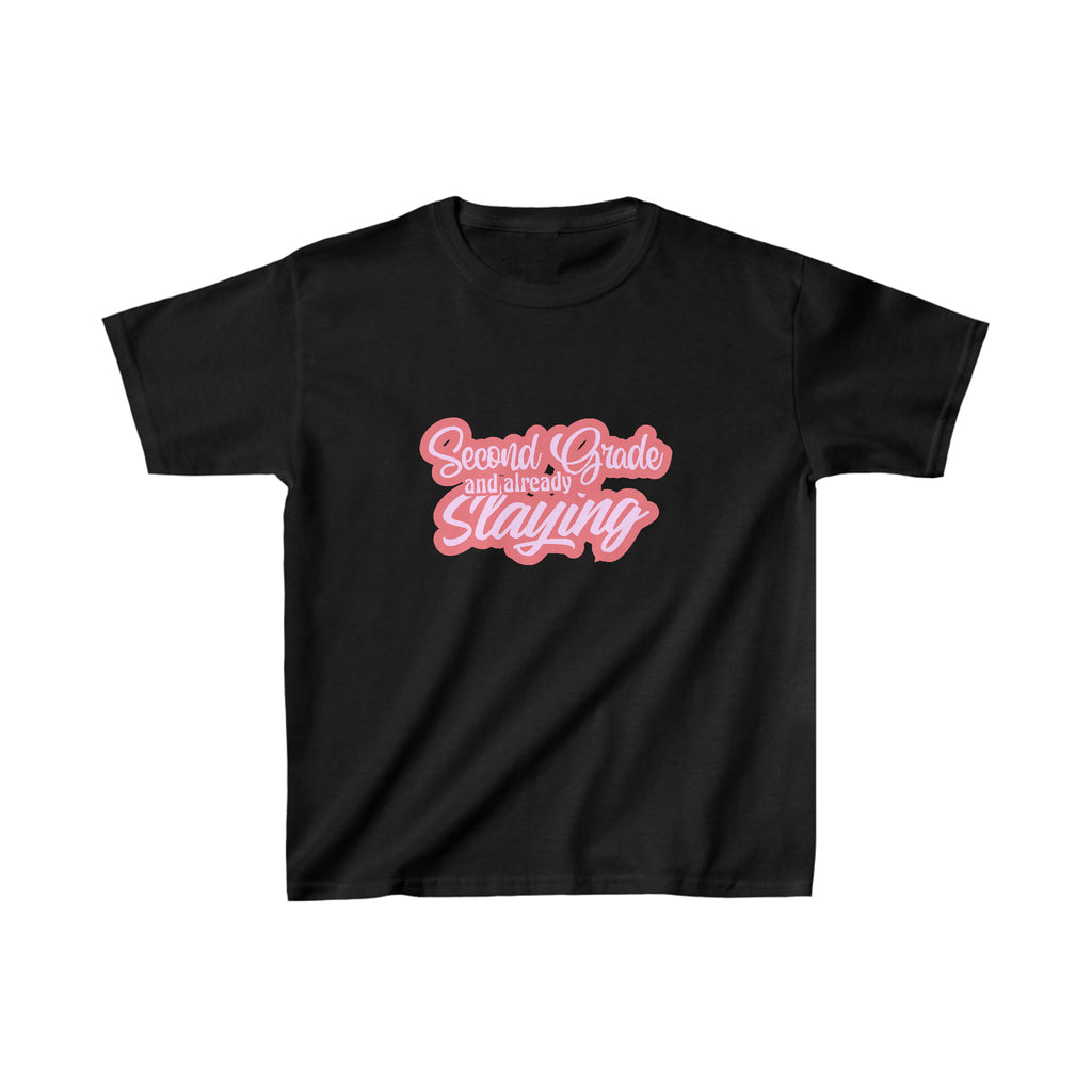 Slaying in Second Grade Shirt | School Kids Heavy Cotton™ Tee