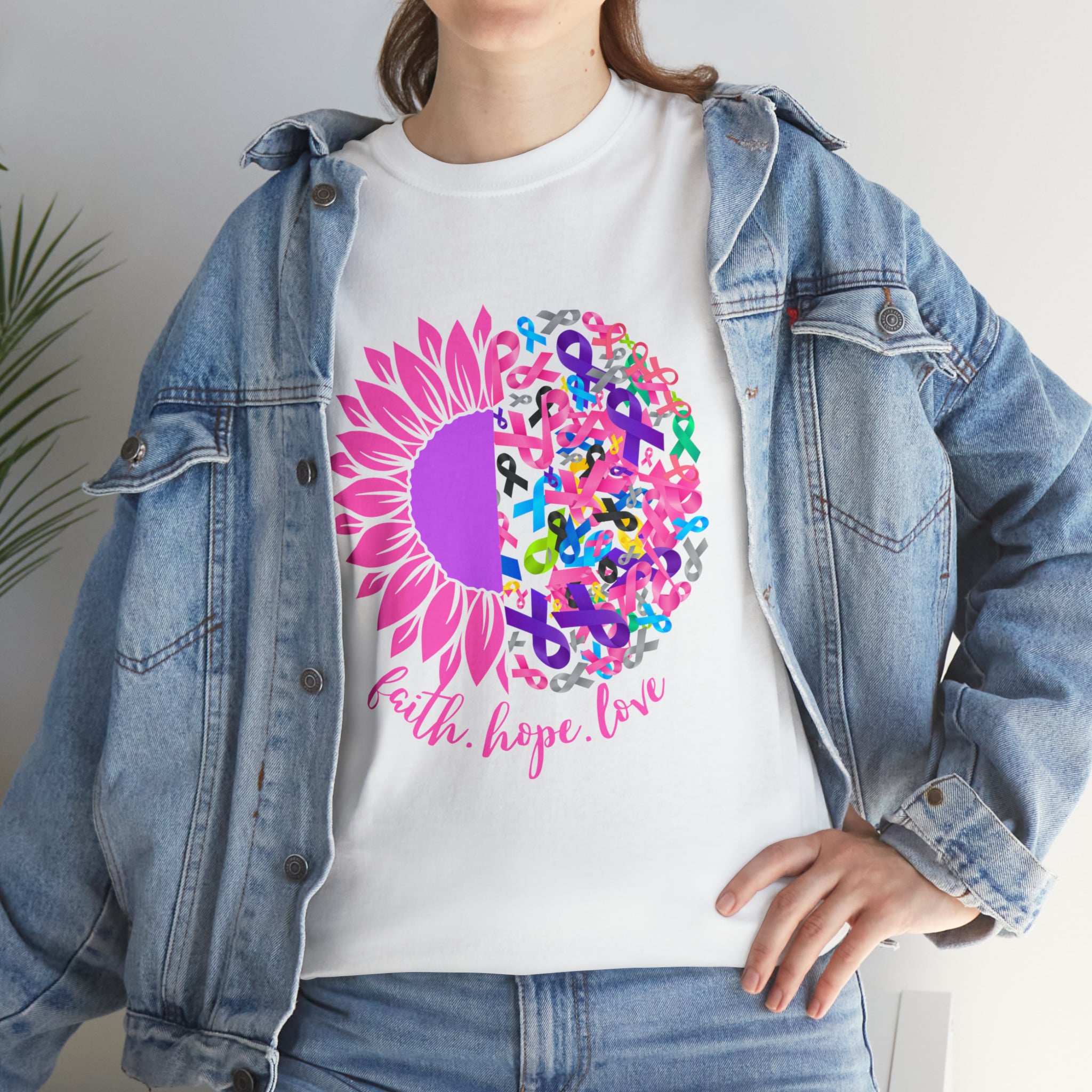 Faith Hope Love Shirt | Cancer Warrior Support Unisex T-Shirt
