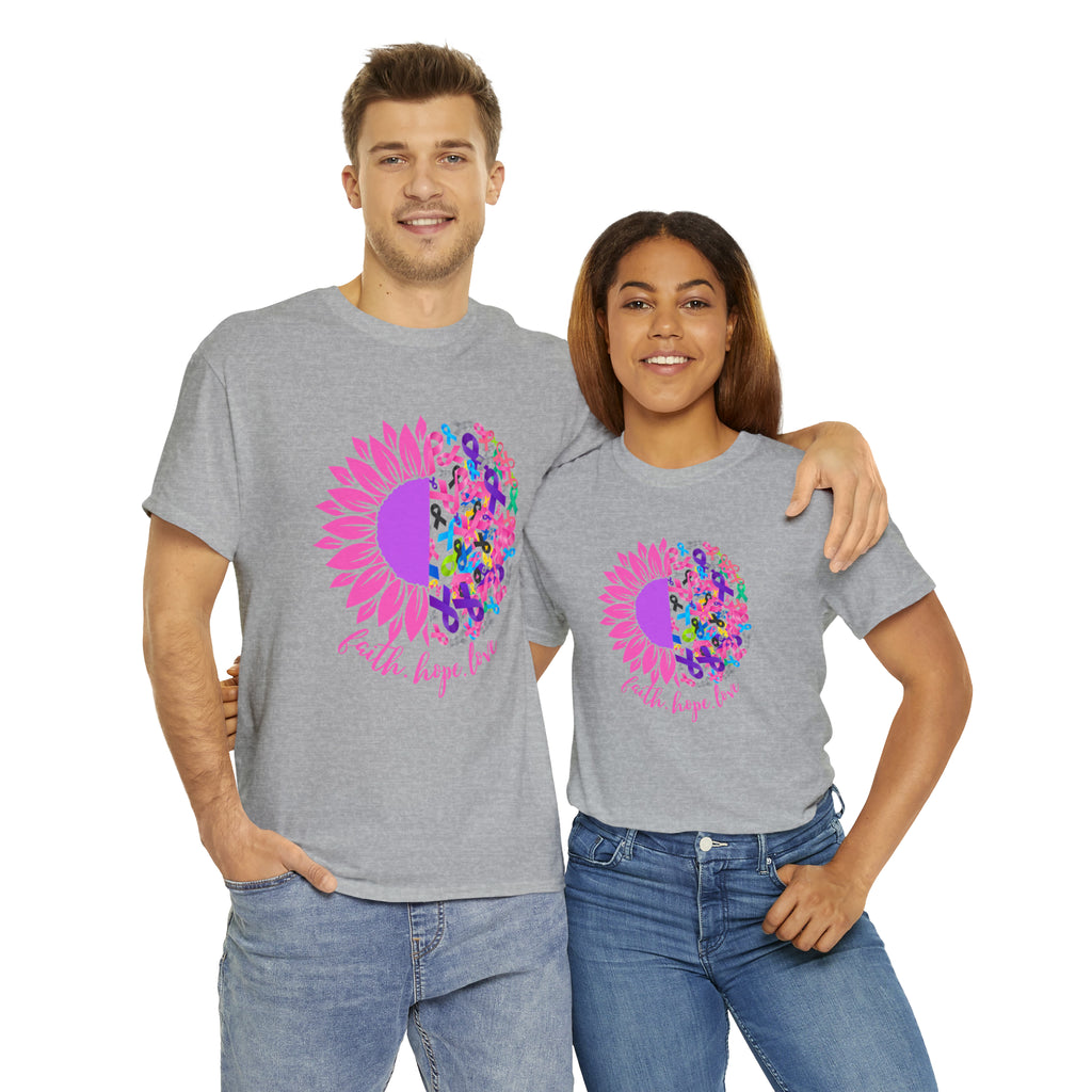 Faith Hope Love Shirt | Cancer Warrior Support Unisex T-Shirt