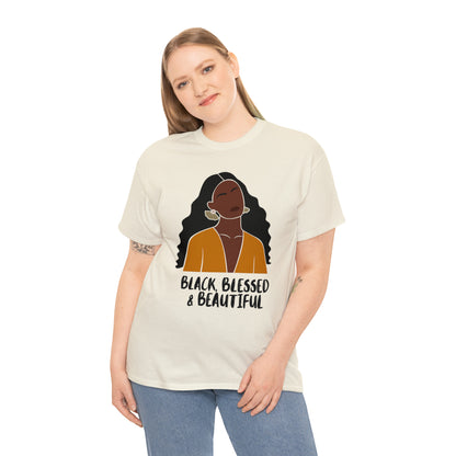 Black, Blessed & Beautiful Shirt | Empowered & Beautiful Cotton T-shirt
