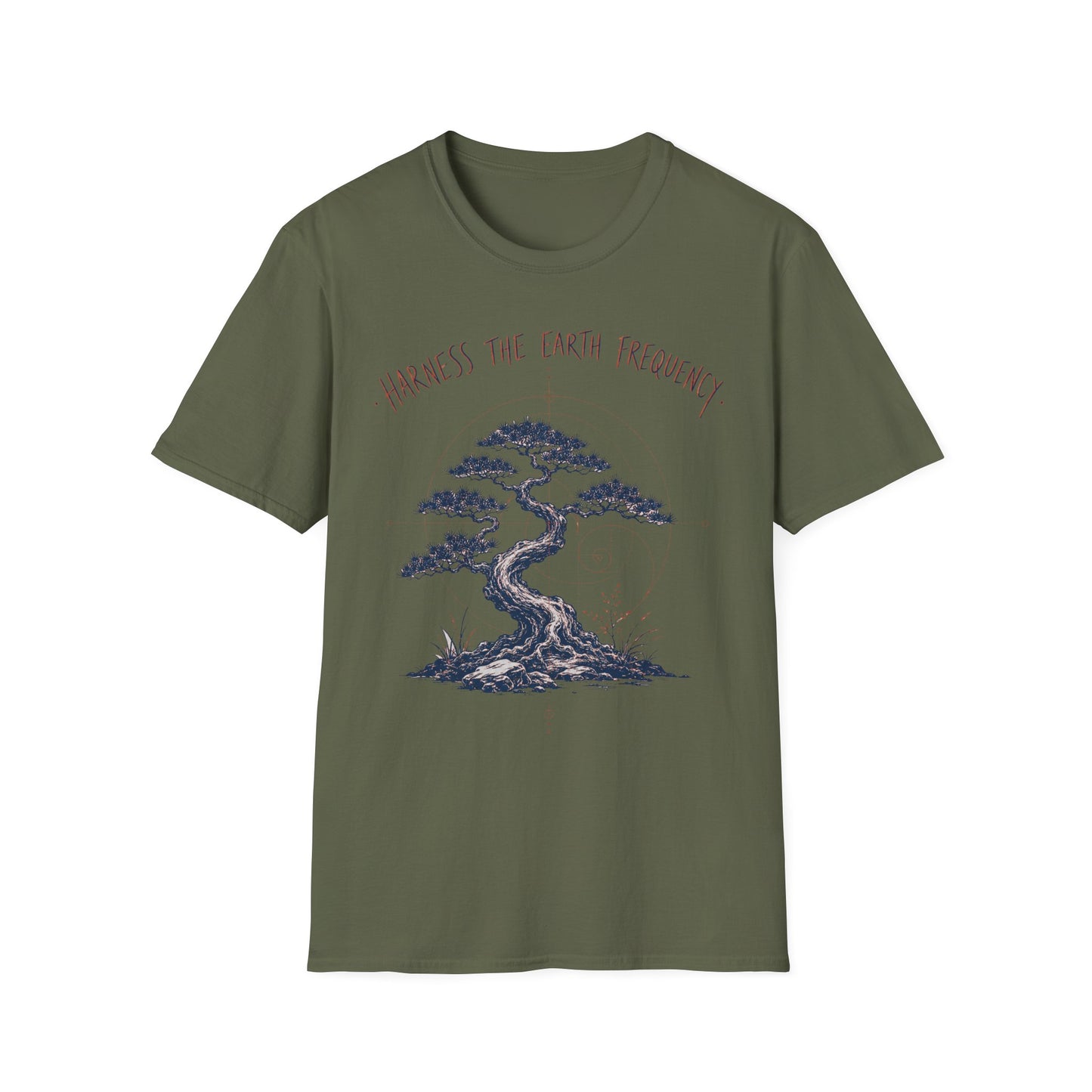 Harness The Earth Frequency T-Shirt — Bonsai Tree Spiritual Tee