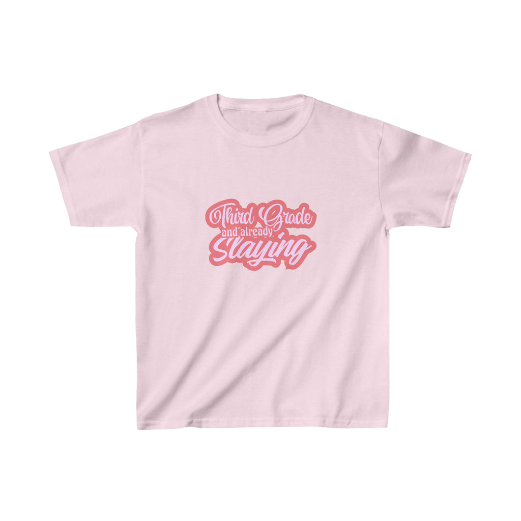 Slaying in Third Grade Shirt | School Kids Heavy Cotton™ Tee