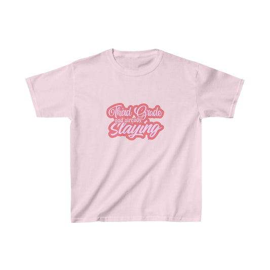 Slaying in Third Grade Shirt | School Kids Heavy Cotton™ Tee