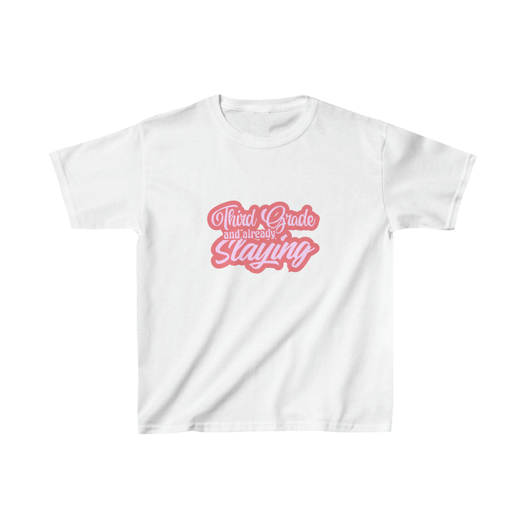 Slaying in Third Grade Shirt | School Kids Heavy Cotton™ Tee