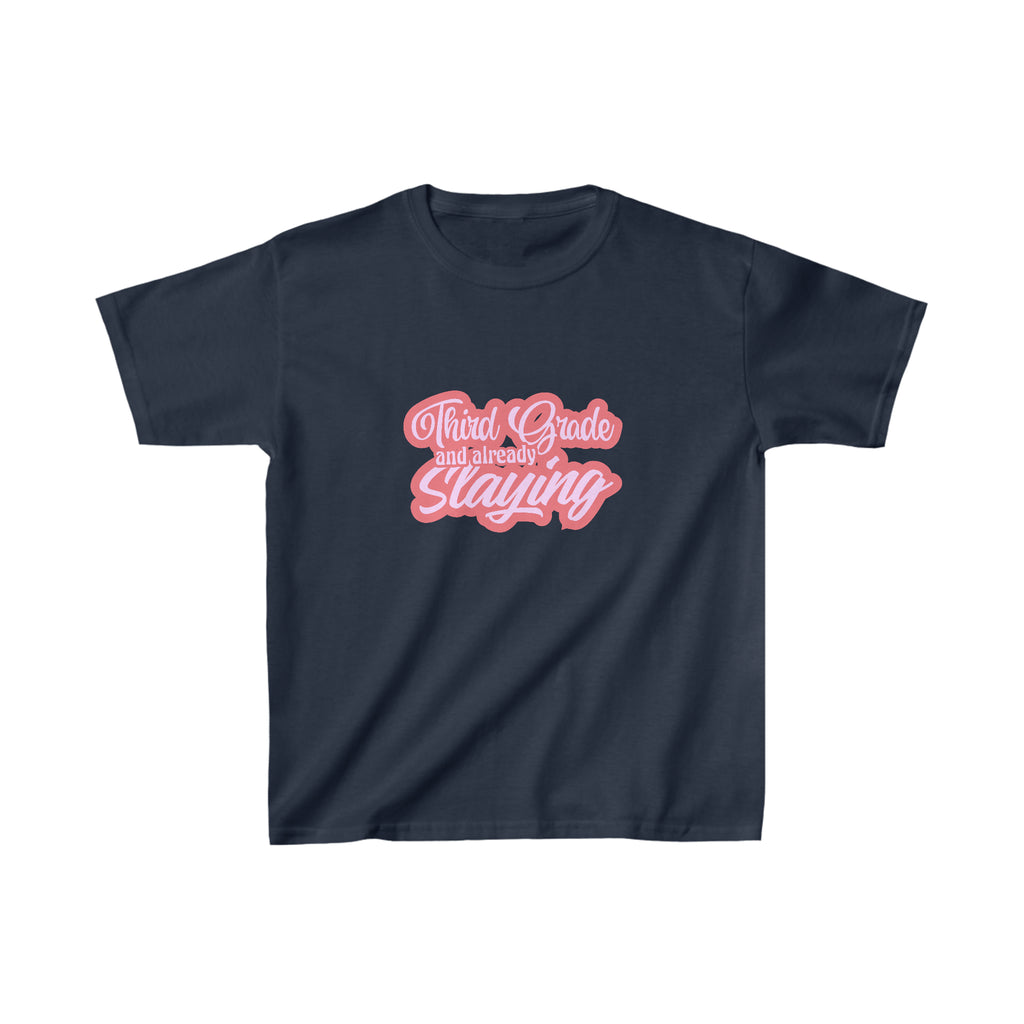 Slaying in Third Grade Shirt | School Kids Heavy Cotton™ Tee