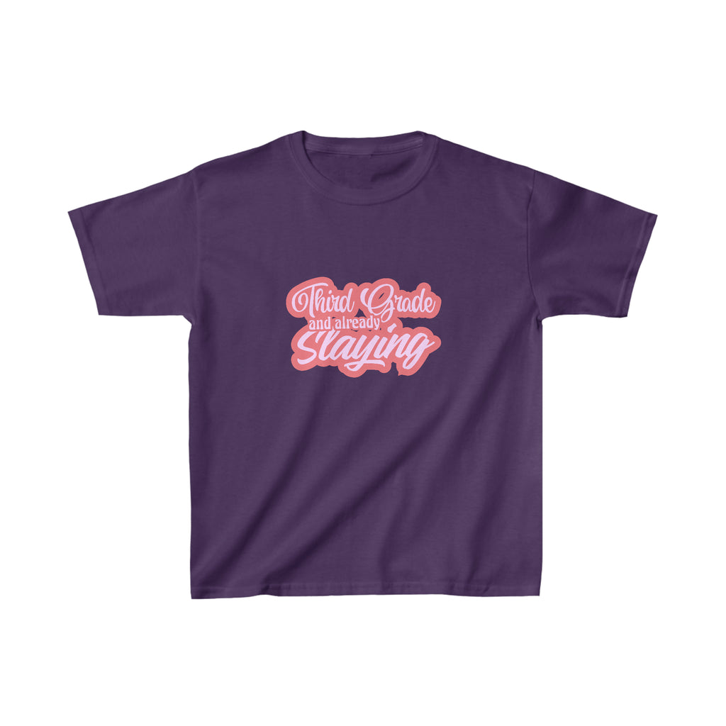Slaying in Third Grade Shirt | School Kids Heavy Cotton™ Tee