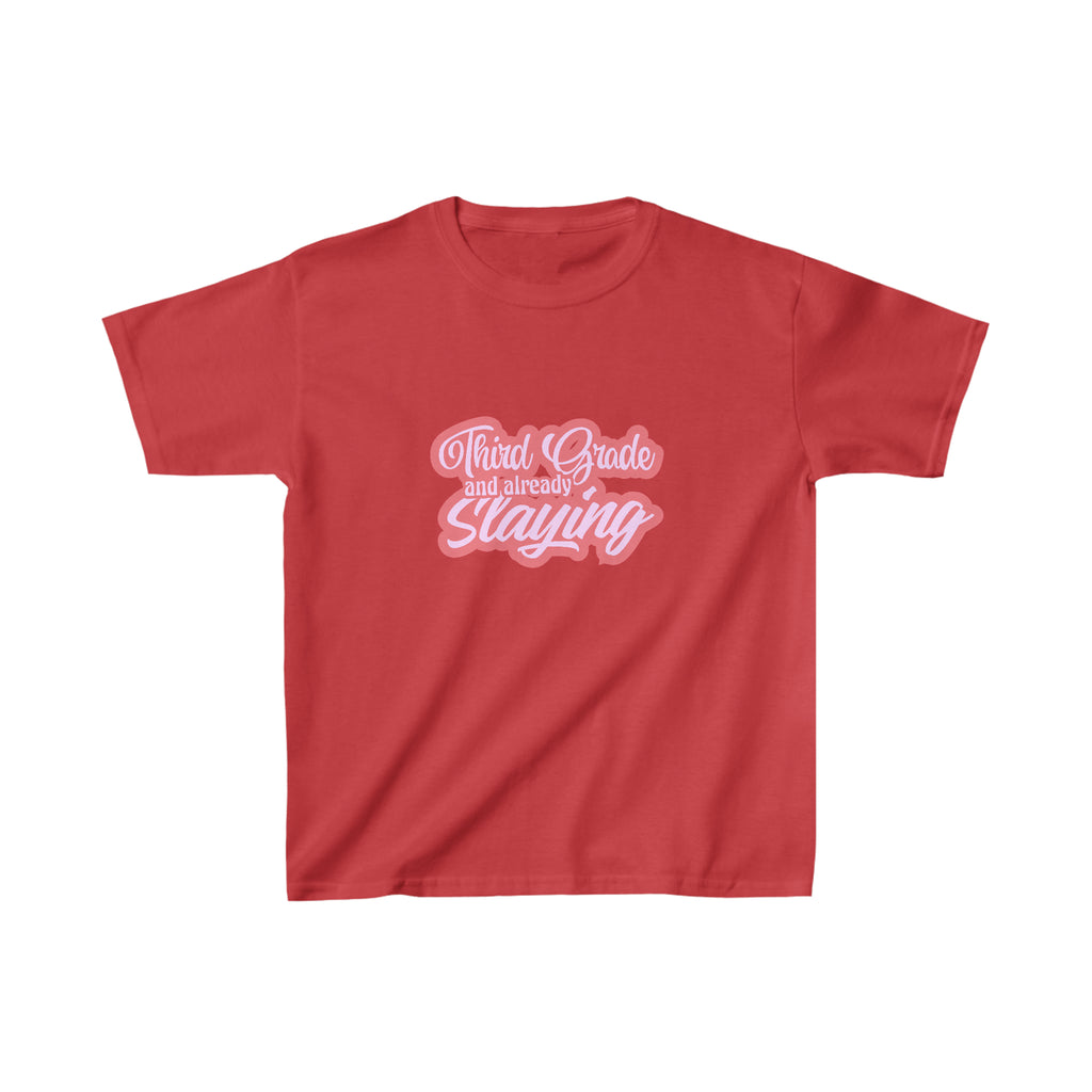 Slaying in Third Grade Shirt | School Kids Heavy Cotton™ Tee