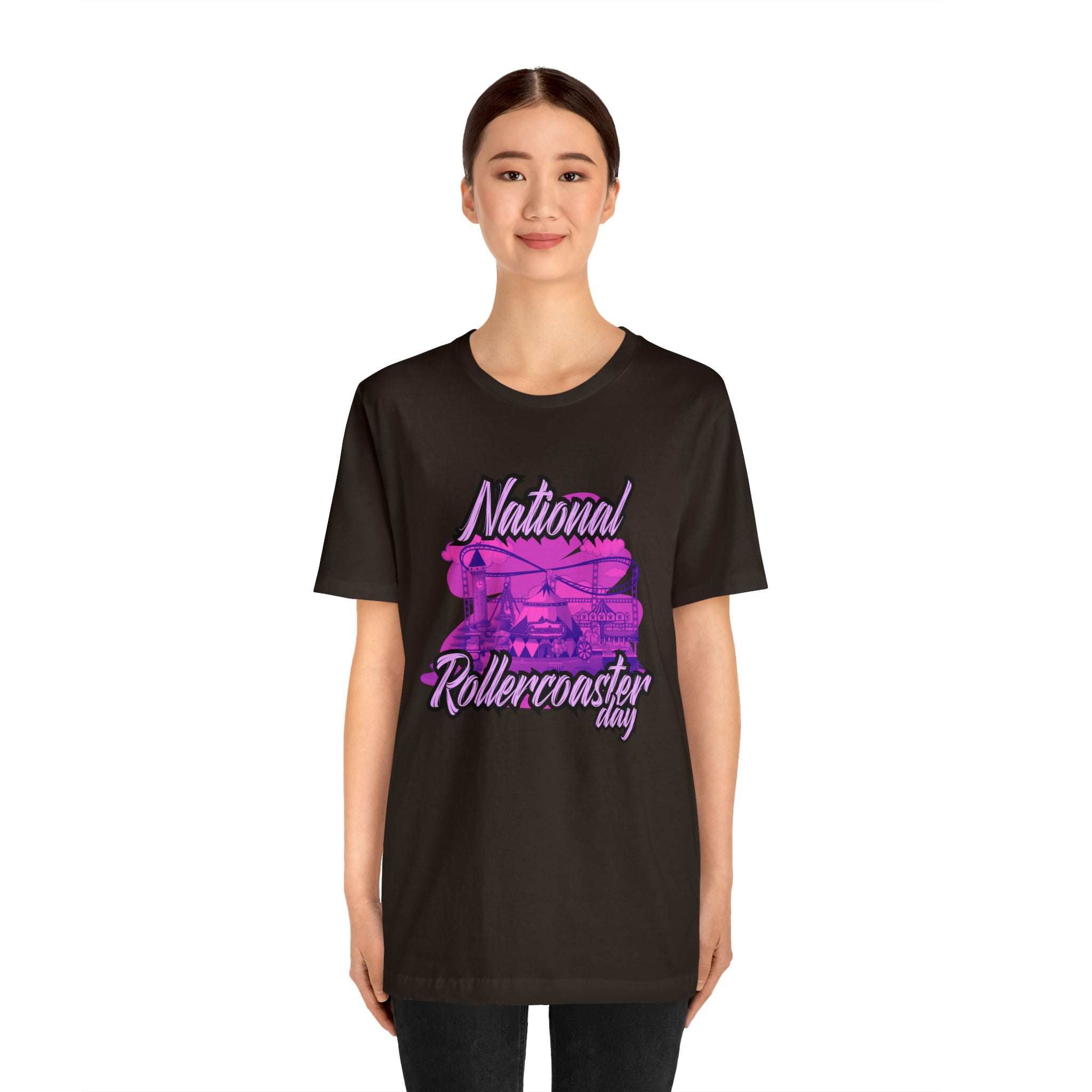 National Rollercoaster Day Pink Shirt | Carnival Ride T-Shirt