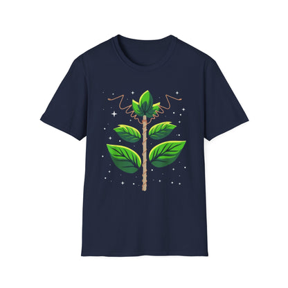Electroculture Copper Seedling T-Shirt — Whimsical Plant Growth Graphic Tee