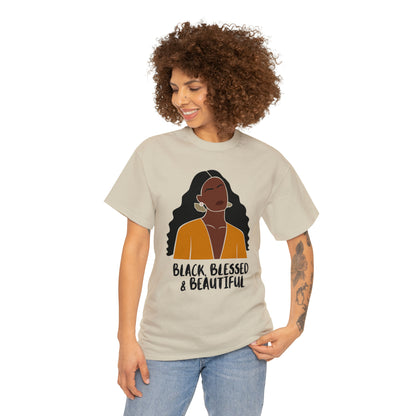 Black, Blessed & Beautiful Shirt | Empowered & Beautiful Cotton T-shirt