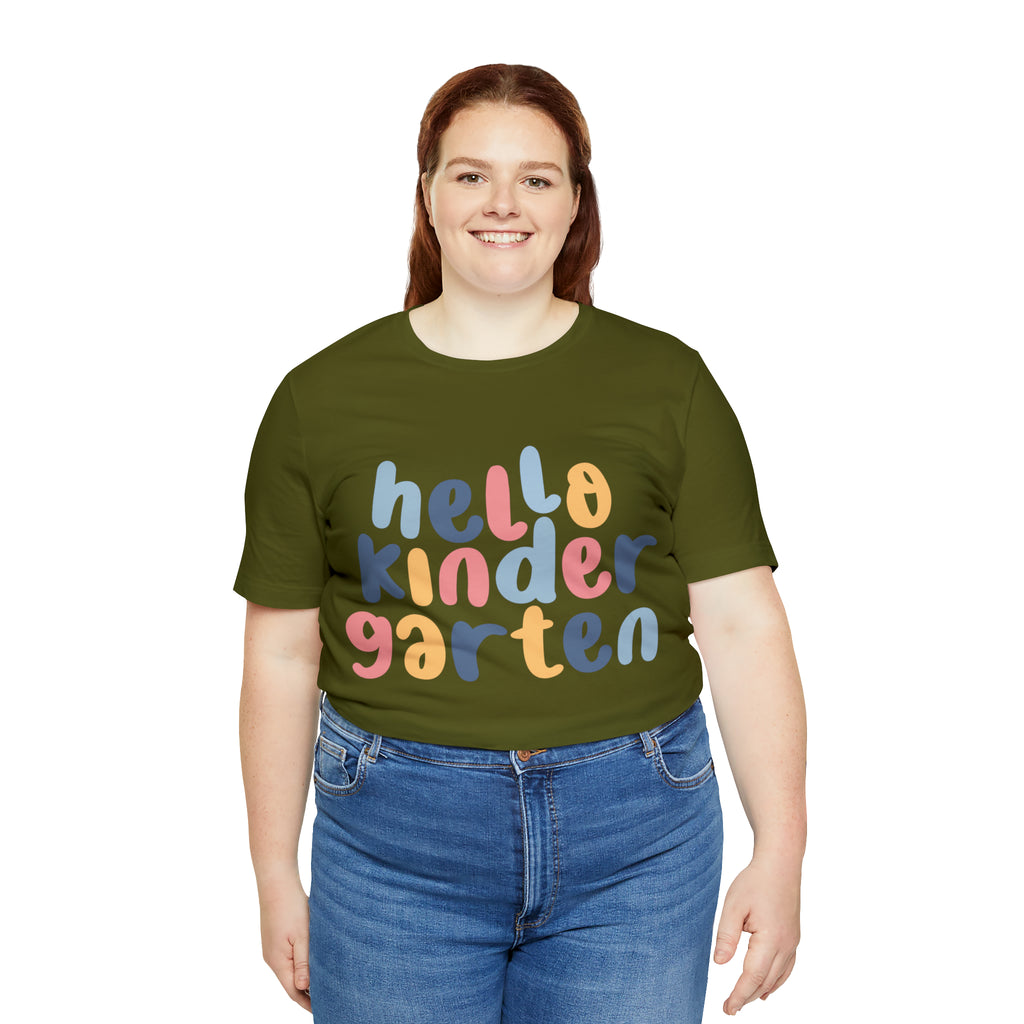 Hello Kindergarten School Shirt | First day of School Unisex T-Shirt