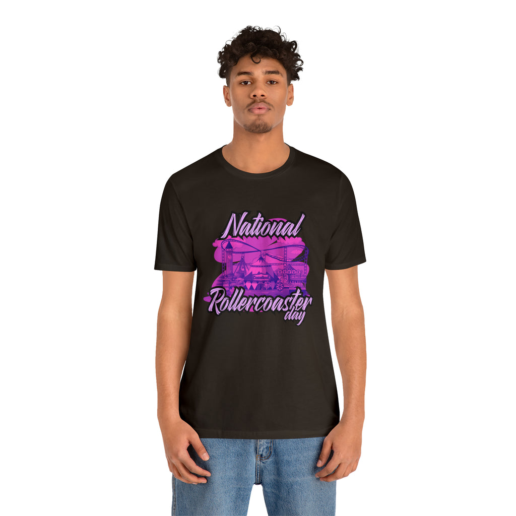 National Rollercoaster Day Pink Shirt | Carnival Ride T-Shirt