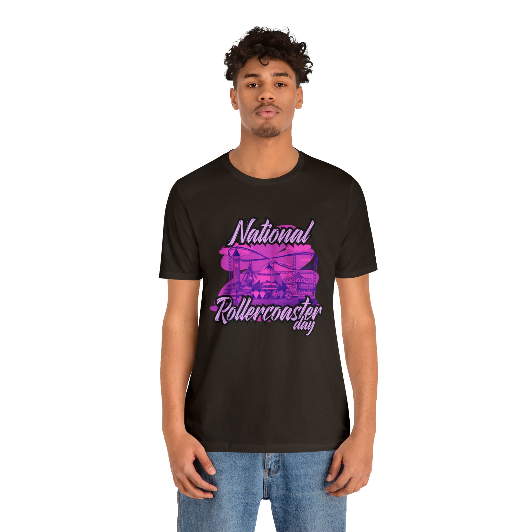 National Rollercoaster Day Pink Shirt | Carnival Ride T-Shirt