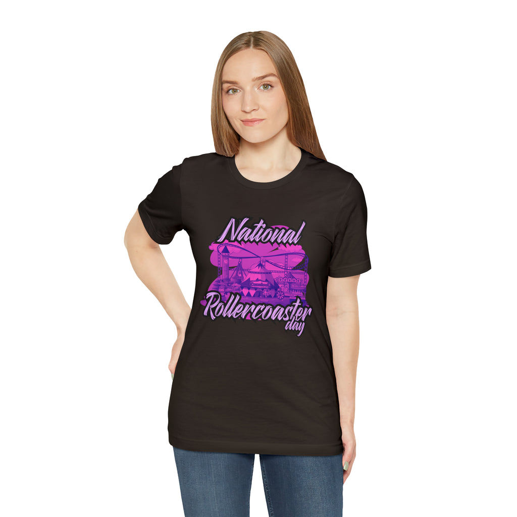 National Rollercoaster Day Pink Shirt | Carnival Ride T-Shirt