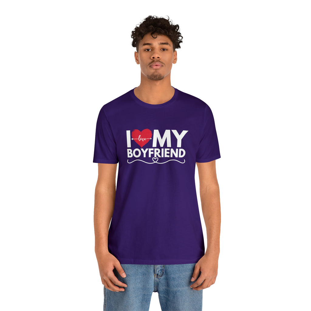 I Love My Boyfriend Shirt | Couple Love T-Shirt, Pair Girlfriend Boyfriend Matching Shirt