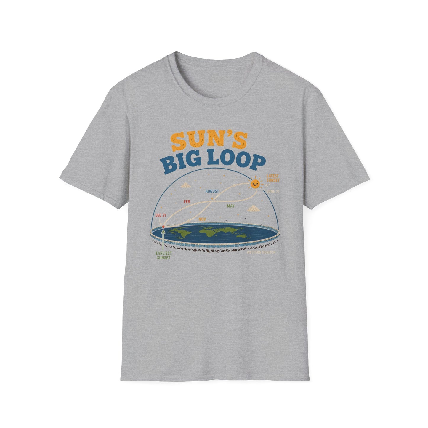Sun’s Big Loop T-Shirt — Solar System Orbit Diagram Tee