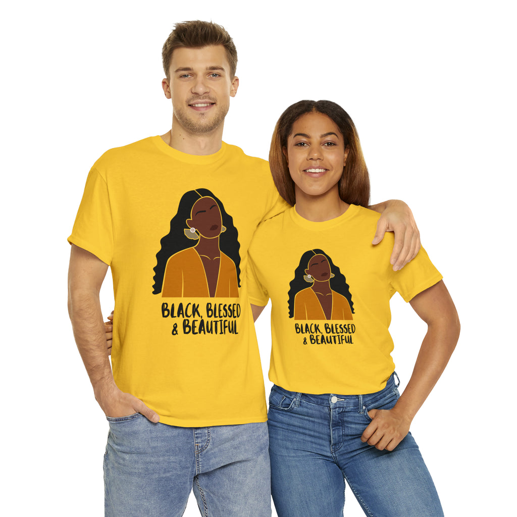 Black, Blessed & Beautiful Shirt | Empowered & Beautiful Cotton T-shirt