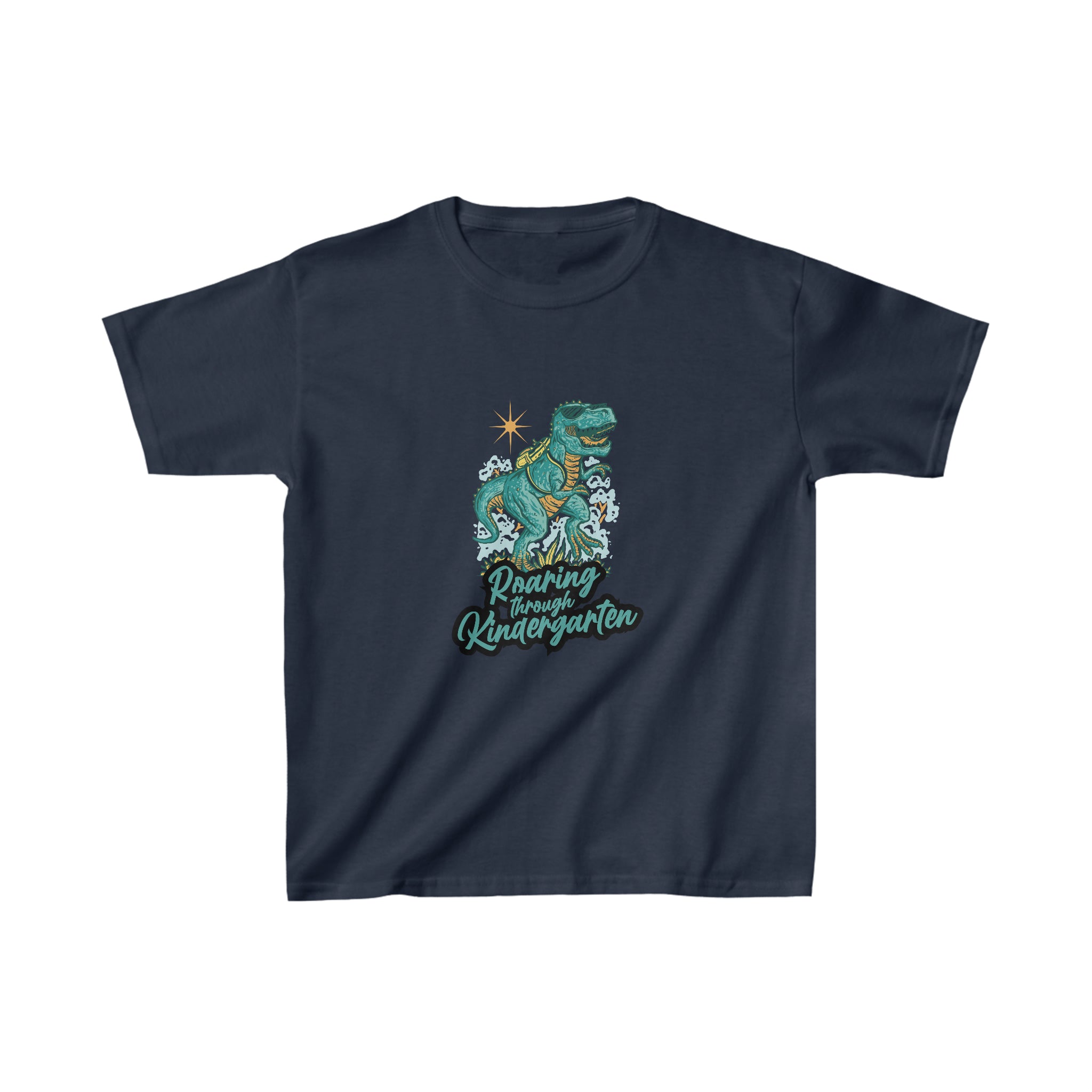 Dinosaur Roaring Through School 6 | School Kindergarten Kids Heavy Cotton™ Tee
