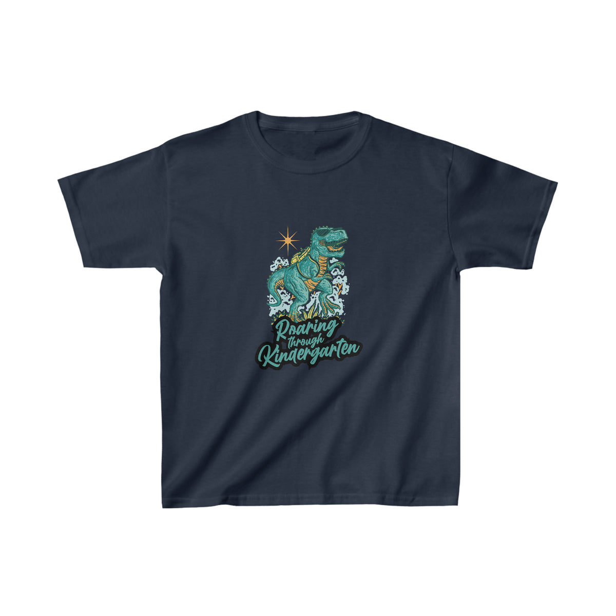 Dinosaur Roaring Through School 6 | School Kindergarten Kids Heavy Cotton™ Tee