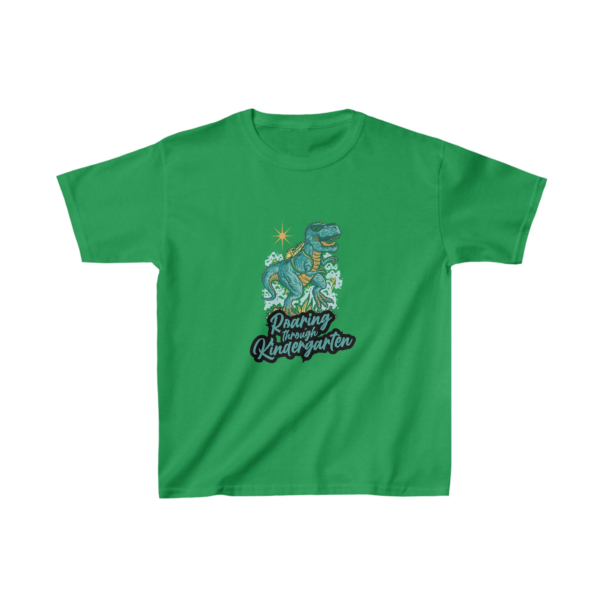Dinosaur Roaring Through School 6 | School Kindergarten Kids Heavy Cotton™ Tee