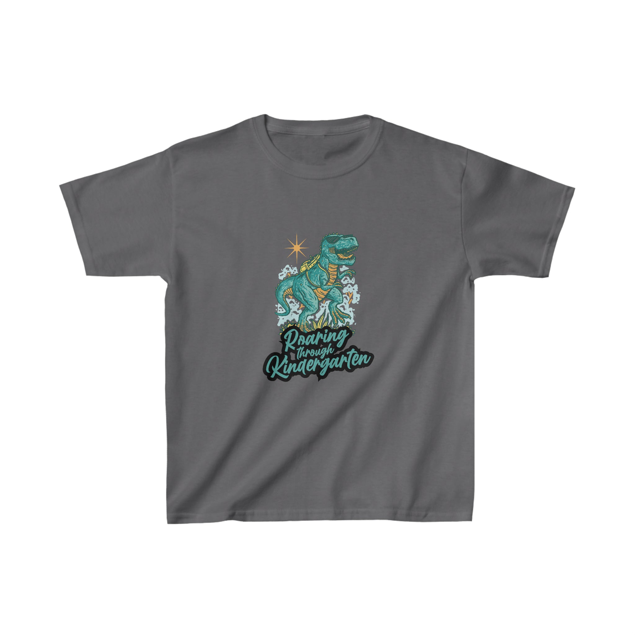 Dinosaur Roaring Through School 6 | School Kindergarten Kids Heavy Cotton™ Tee