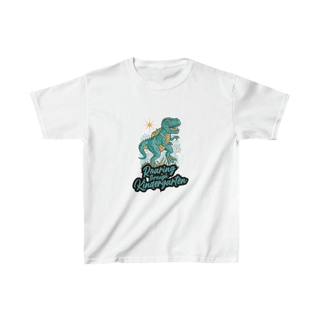 Dinosaur Roaring Through School 6 | School Kindergarten Kids Heavy Cotton™ Tee