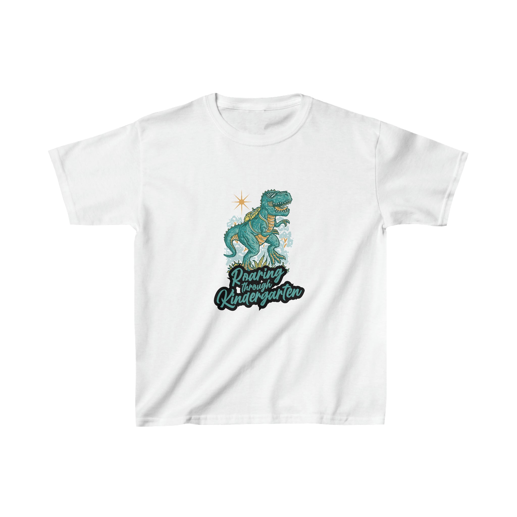 Dinosaur Roaring Through School 6 | School Kindergarten Kids Heavy Cotton™ Tee
