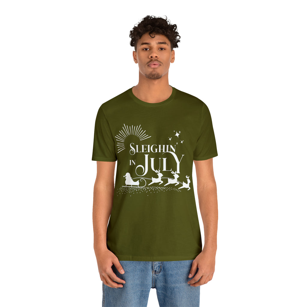Sleighin in July Shirt | Christmas in July Slay Statement T-Shirt