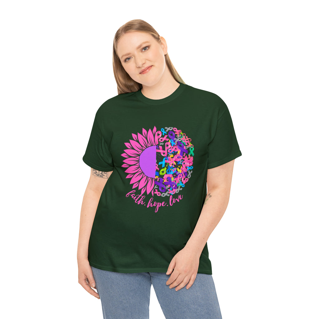Faith Hope Love Shirt | Cancer Warrior Support Unisex T-Shirt