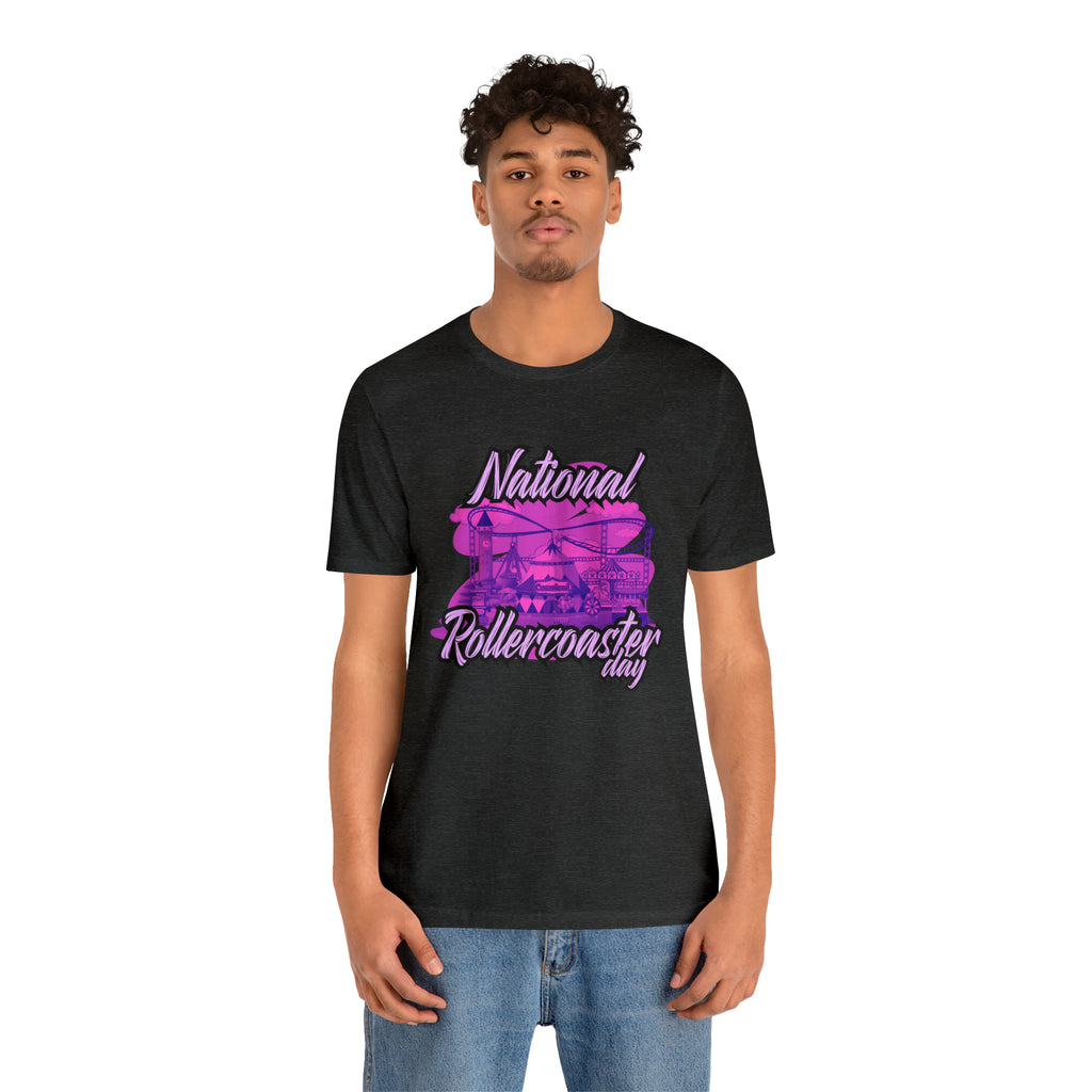 National Rollercoaster Day Pink Shirt | Carnival Ride T-Shirt