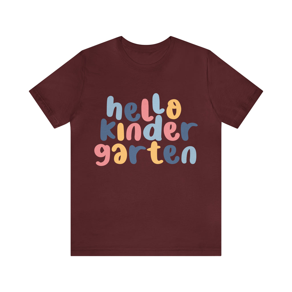 Hello Kindergarten School Shirt | First day of School Unisex T-Shirt