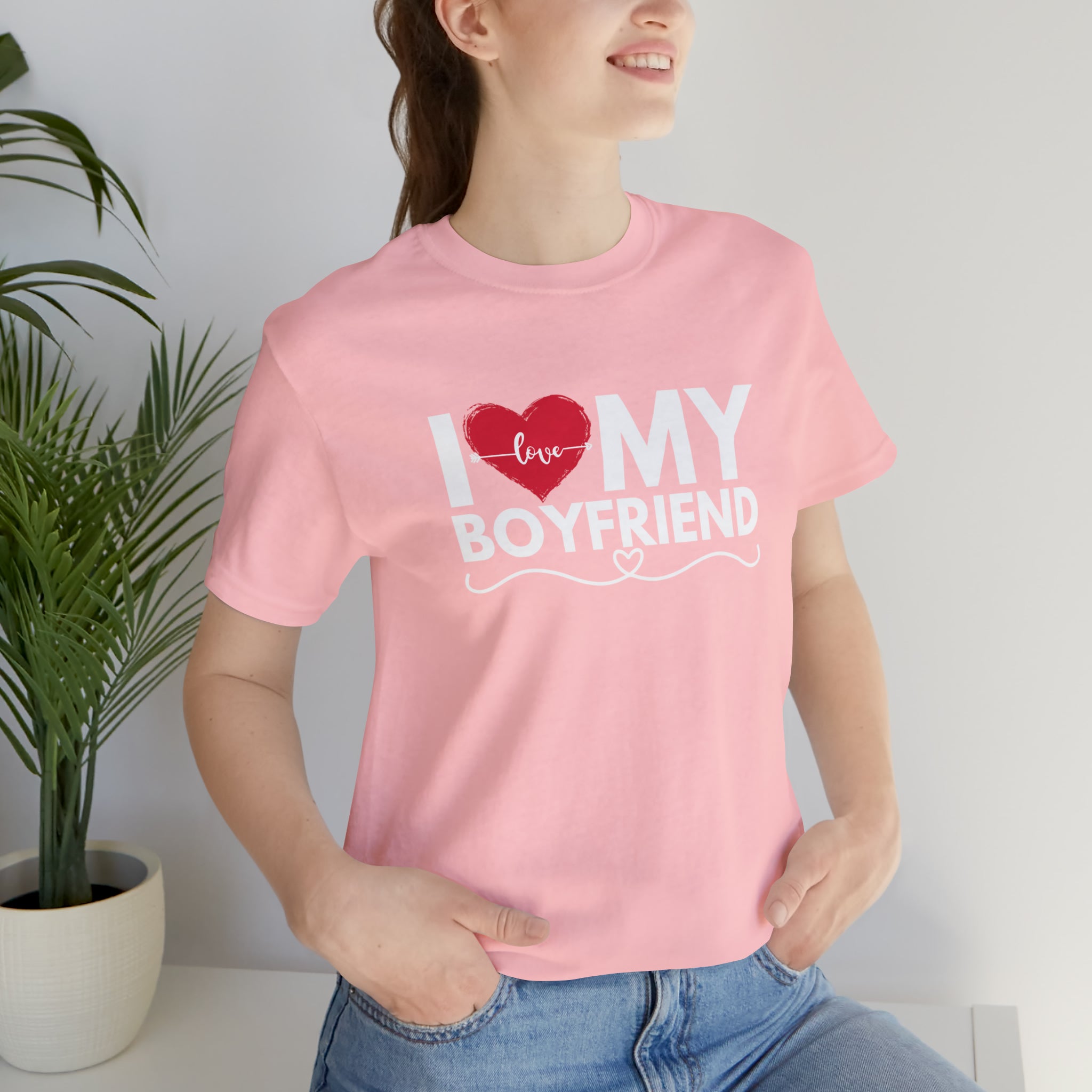 I Love My Boyfriend Shirt | Couple Love T-Shirt, Pair Girlfriend Boyfriend Matching Shirt