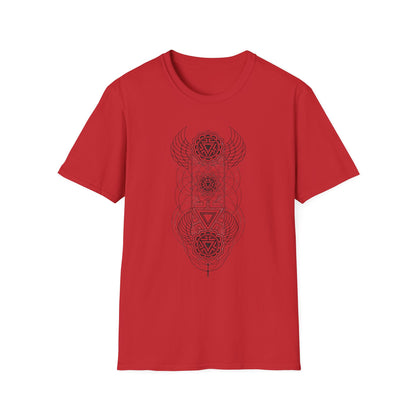 Chakra Wings T-Shirt — Geometric Spiritual Energy Tee