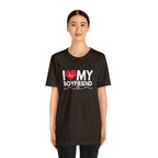 I Love My Boyfriend Shirt | Couple Love T-Shirt, Pair Girlfriend Boyfriend Matching Shirt