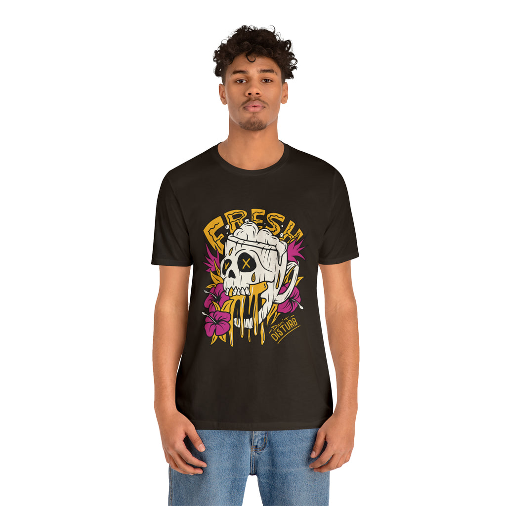 Fresh Beer Skull Shirt | Drink Beer Unisex T-Shirt