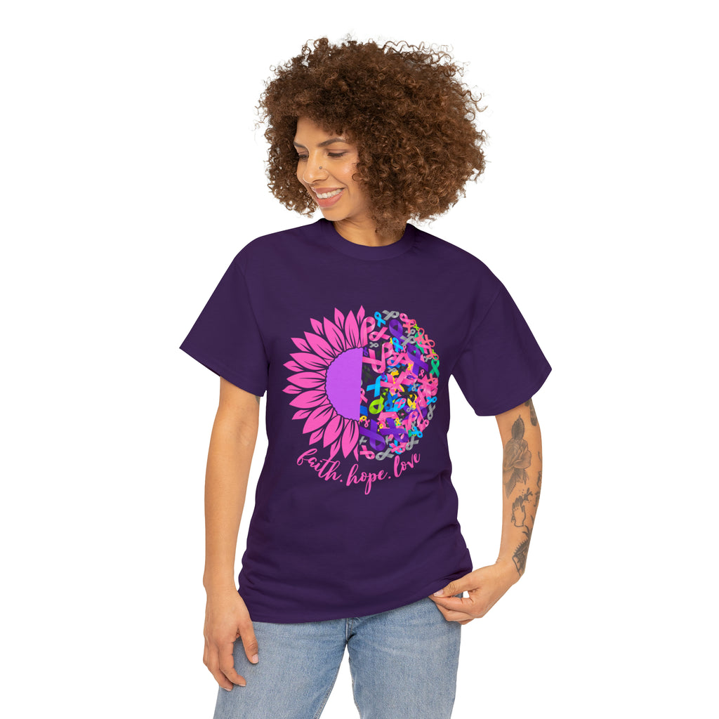 Faith Hope Love Shirt | Cancer Warrior Support Unisex T-Shirt